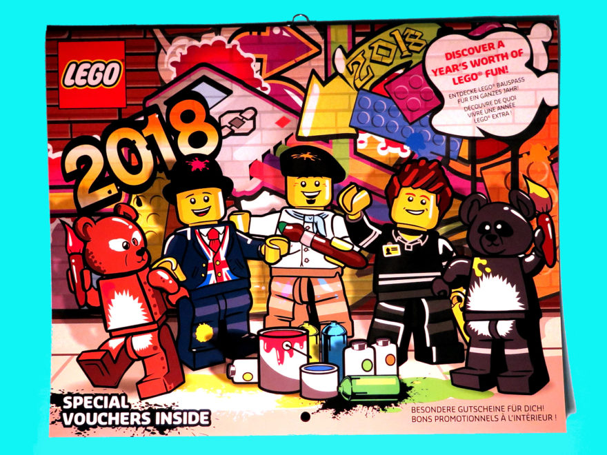 LEGO Wandkalender 2018 Deckblatt | © 2017 Brickzeit