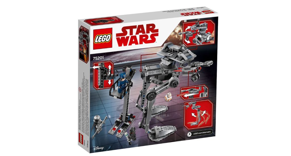 LEGO® Star Wars™ 75201 First Order AT-ST™ Packung Rückseite | ©LEGO Gruppe