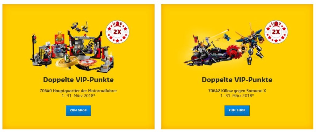 Doppelte LEGO VIP-Punkte auf die Ninjago Sets 70640 und 70642 | ©LEGO Gruppe