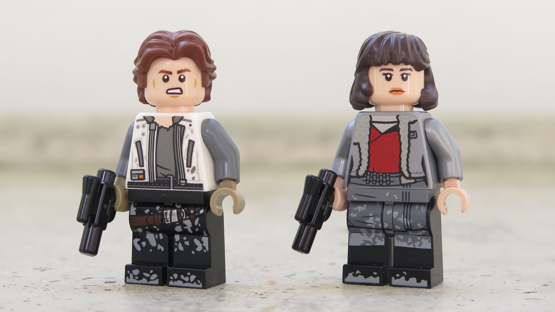 LEGO® Star Wars™ Han Solo's Landspeeder™ (75209) - Han Solo & Qi'ra, alternatives Gesicht | ©2018 Brickzeit