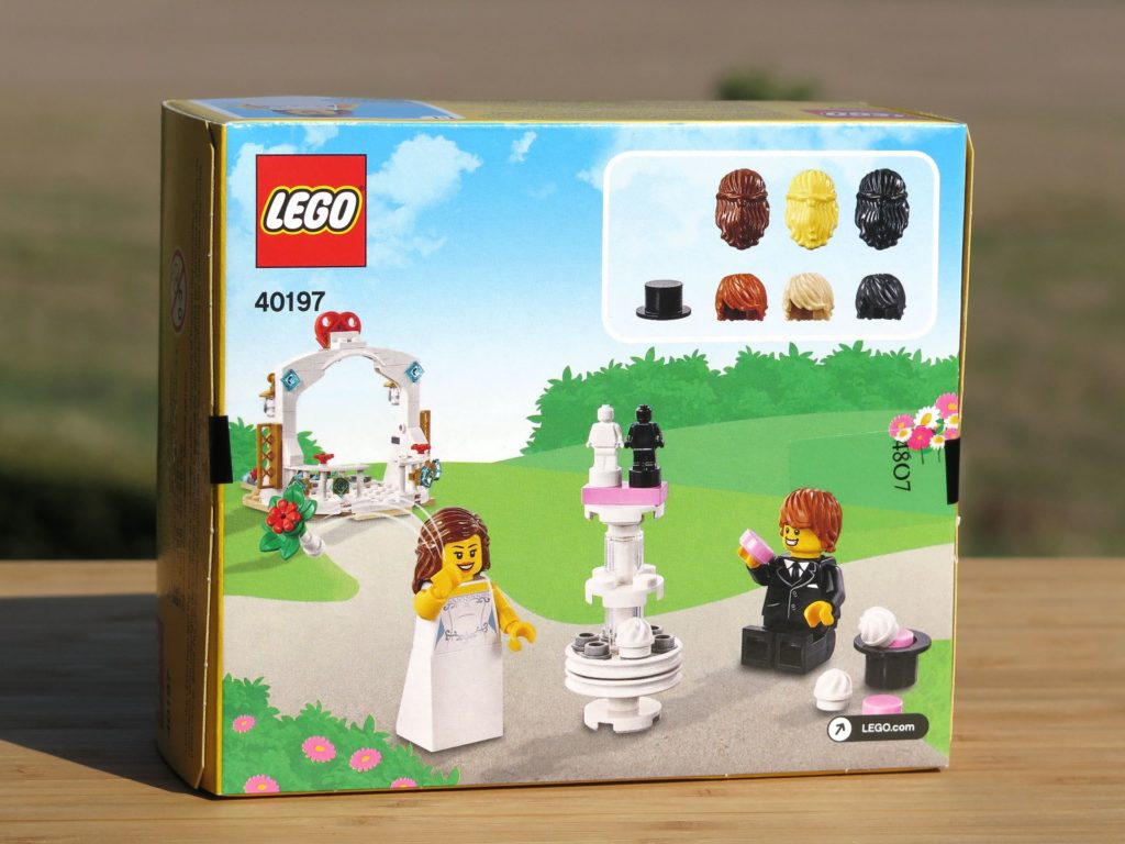 LEGO® Minifiguren Hochzeits-Set 2018 (40197) - Packung Rückseite | ©2018 Brickzeit