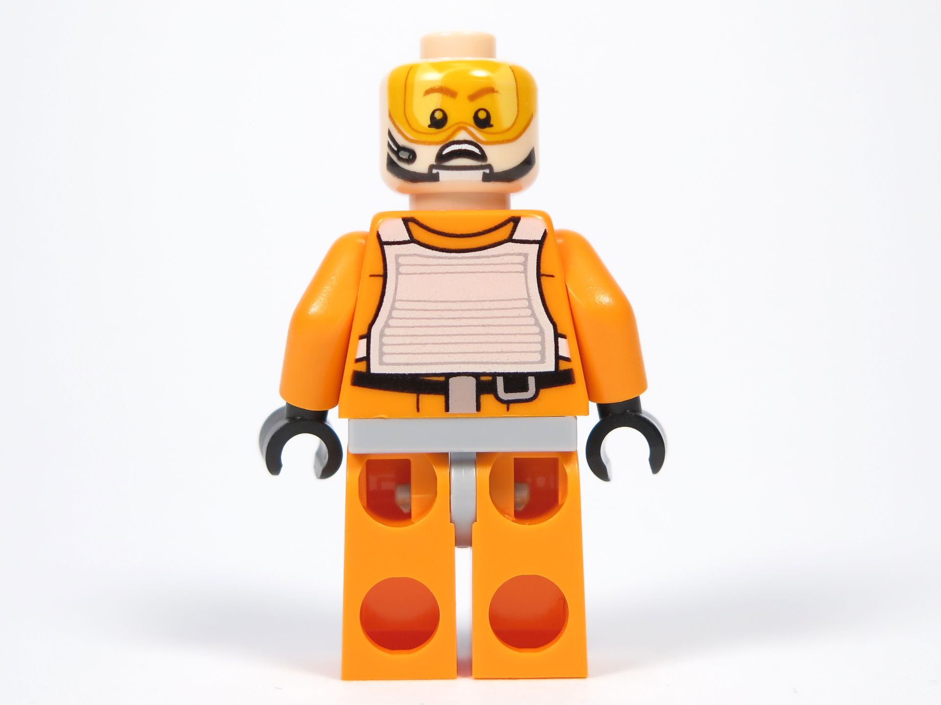 LEGO® Star Wars™ UCS Y-Wing Starfighter - Minifigur Gold Leader, Jon "Dutch" Vander, alternatives Gesicht | ©2018 Brickzeit