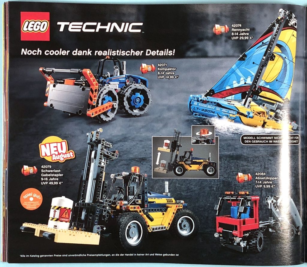 LEGO® Katalog zweites Halbjahr 2018 - LEGO® Technic - Seite 1 | ©LEGO Gruppe