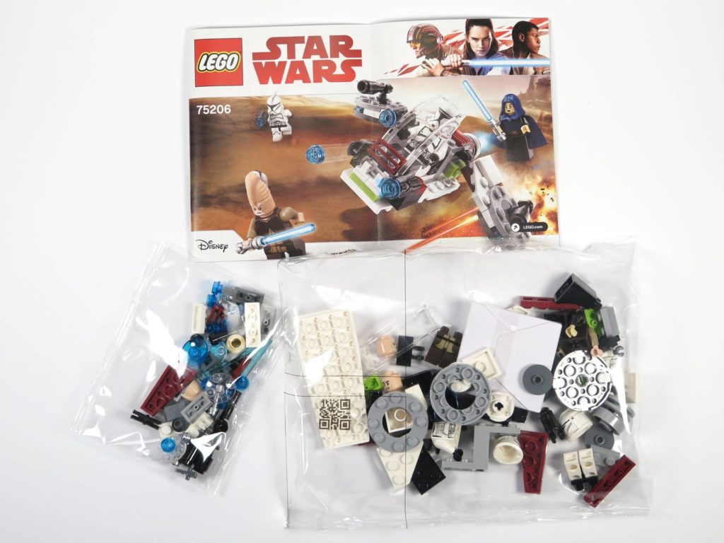 LEGO® Star Wars™ Jedi™ und Clone Troopers™ Battle Pack (75206) - Inhalt | ©2018 Brickzeit