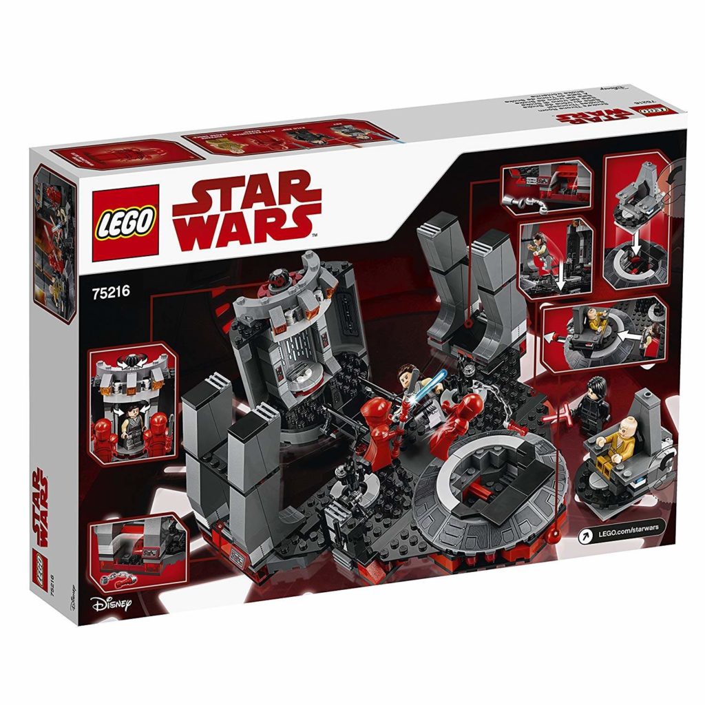 LEGO® Star Wars™ Snokes Thronsaal (75216) Packung Rückseite | ©2018 LEGO Gruppe