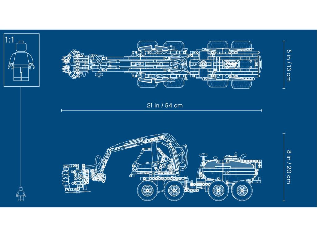 LEGO Technic Harvester Forstmaschine (42080) - Blueprint | ®LEGO Gruppe