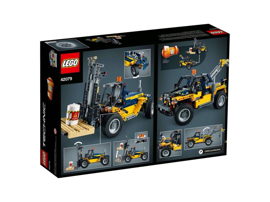 LEGO Technic Schwerlast Gabelstapler (42079) - Rückseite Packung | ®LEGO Gruppe