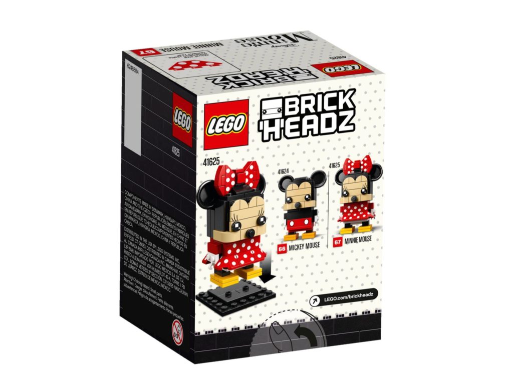 LEGO® Brickheadz Minnie Maus 41625 - Packung Rückseite | ©2018 LEGO Gruppe