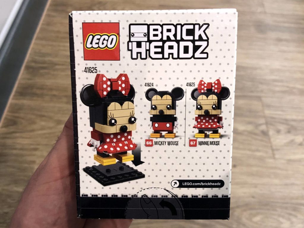 LEGO® Brickheadz Minnie Mouse 41625 - Packung Rückseite | ©2018 Brickzeit