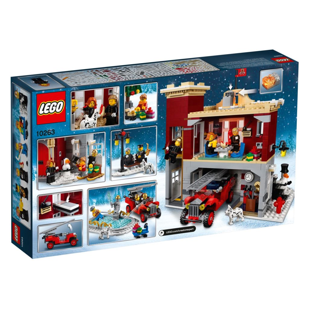 LEGO® Creator Expert 10263 Winter Village Fire Station 10263 - Packung Rückseite | ©LEGO Gruppe