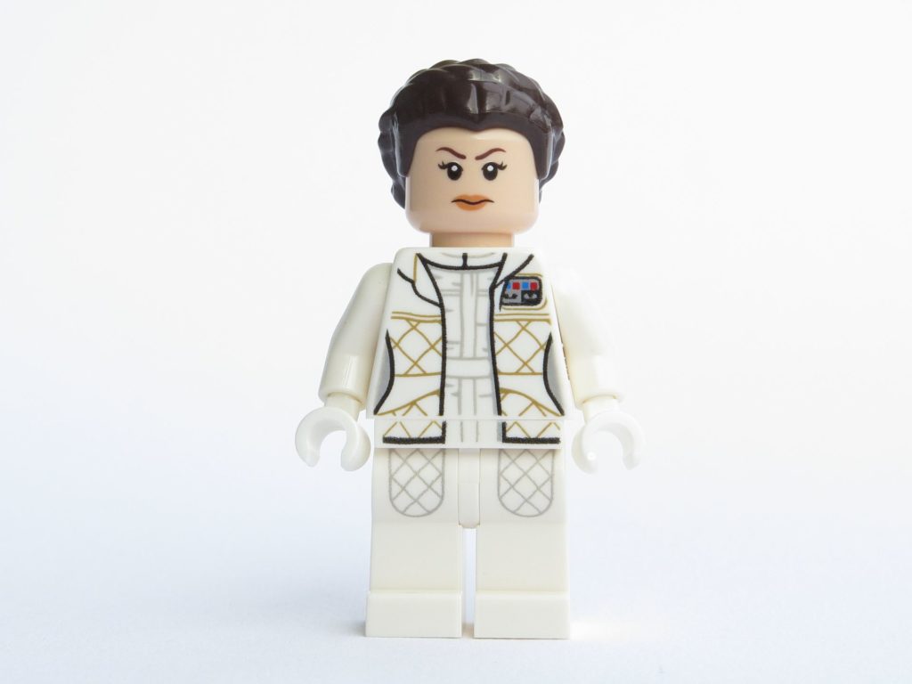 LEGO® Star Wars™ 75203 - Minifigur Prinzessin Leia Organa - Vorderseite, grimmiges Gesicht | ©2018 Brickzeit