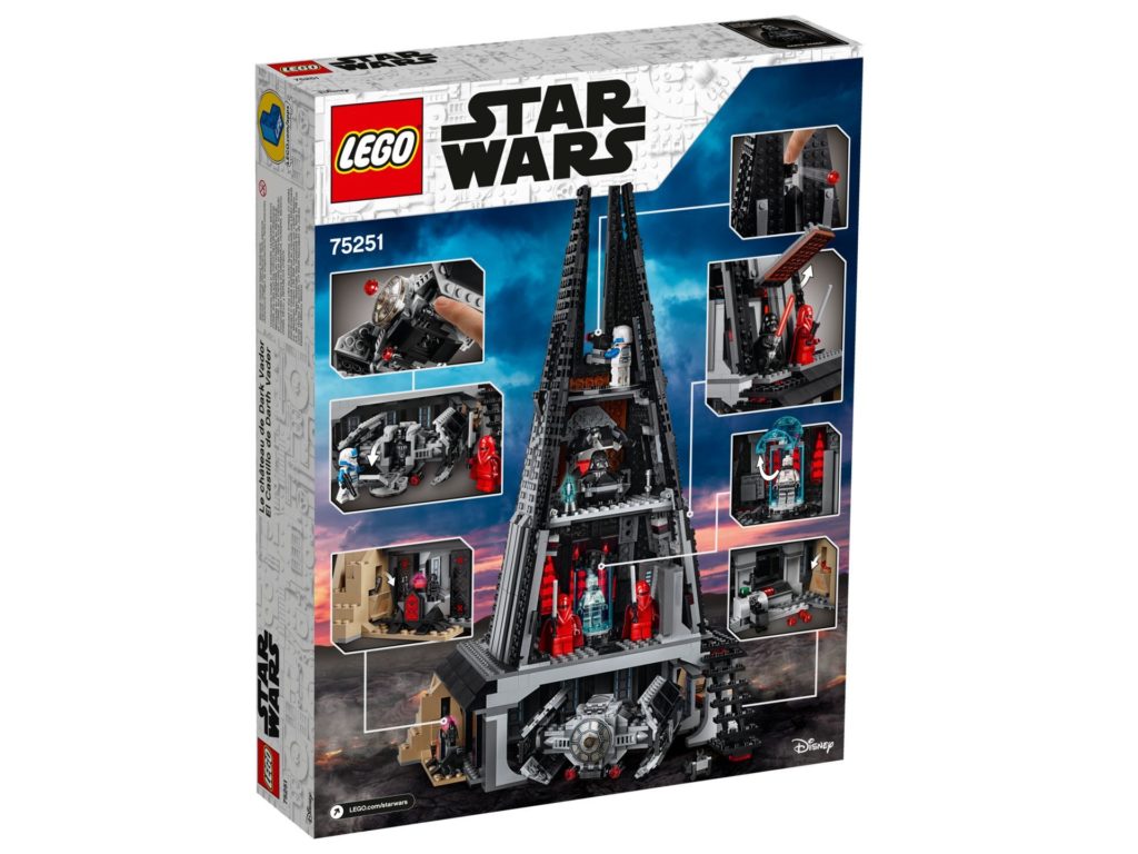 LEGO® Star Wars 75251 Darth Vader's Castle - Packung Rückseite | ©LEGO Gruppe