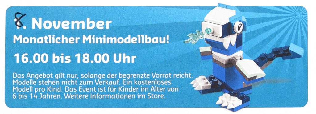 LEGO® Store-Kalender November 2018 - Minimodellbau | ©LEGO Gruppe