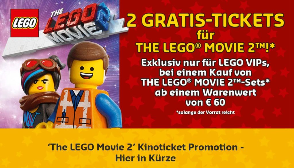 LEGO Movie 2 gratis Kinoticket Promotion | ©LEGO Gruppe