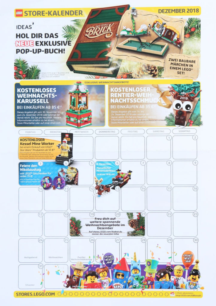LEGO® Store-Kalender Dezember 2018 - Seite 1 | ©LEGO Gruppe