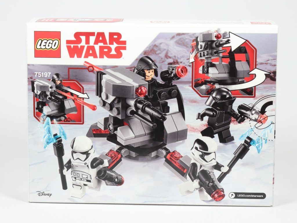 LEGO® Star Wars™ 75197 First Order Specialists Battle Pack - Packung, Rückseite | ©2019 Brickzeit