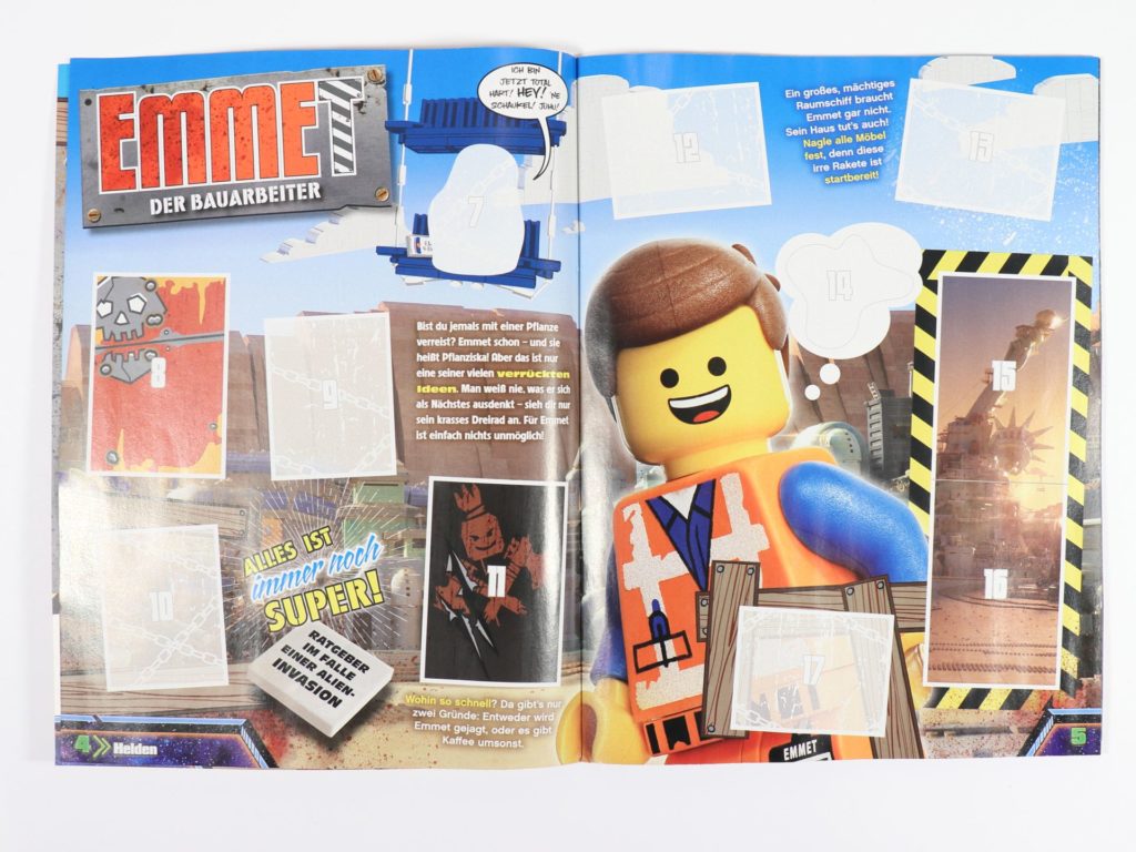 THE LEGO® MOVIE 2™ Magazin Nr. 1 - Stickeralbum, innen | ©2019 Brickzeit