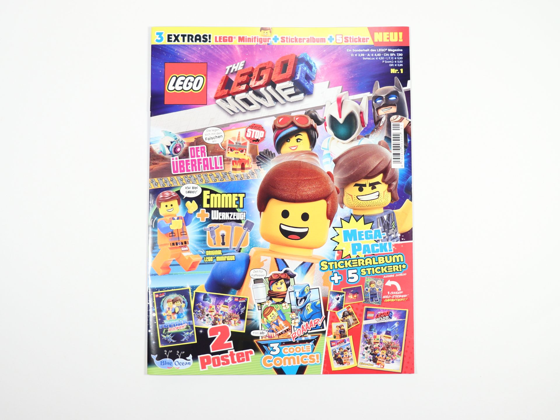 The LEGO Movie 2 Sammel-Sticker 10 Booster Tüten Blue Ocean deutsche Ausgabe 