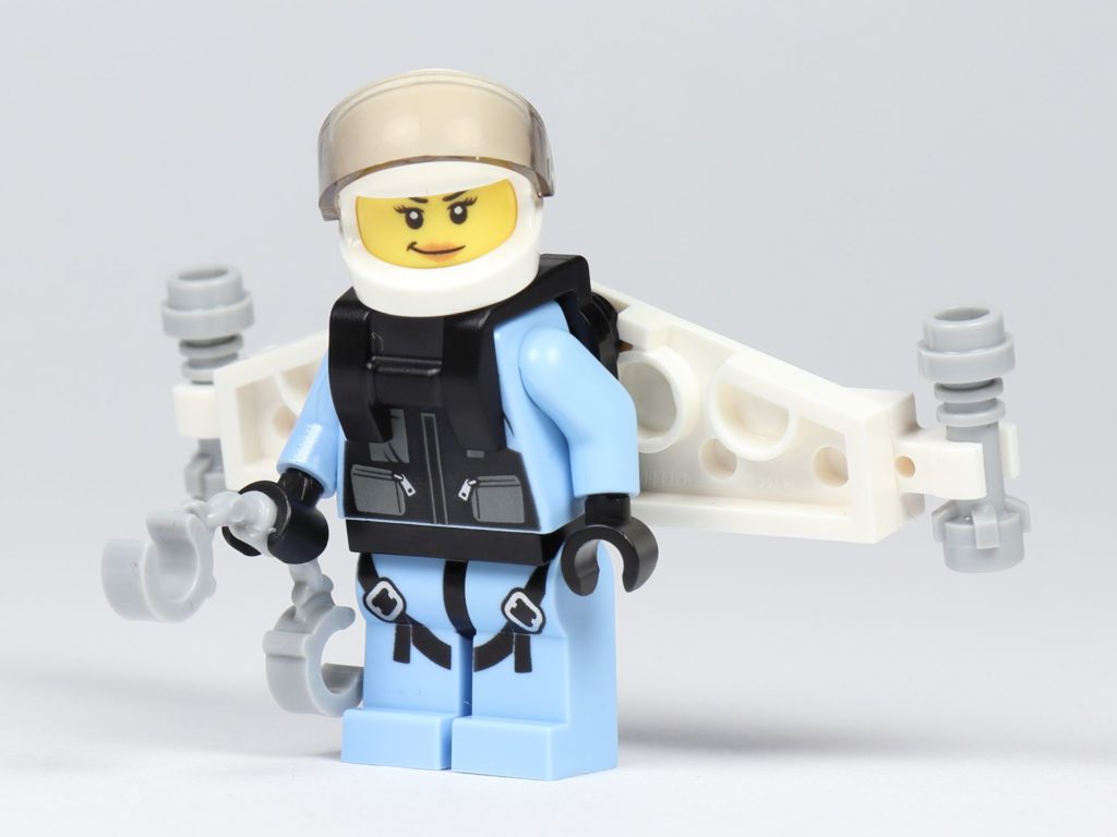 LEGO® City 30362 Raketenrucksack - Polizistin mit Raketenrucksack, Vorderseite | ©2019 Brickzeit