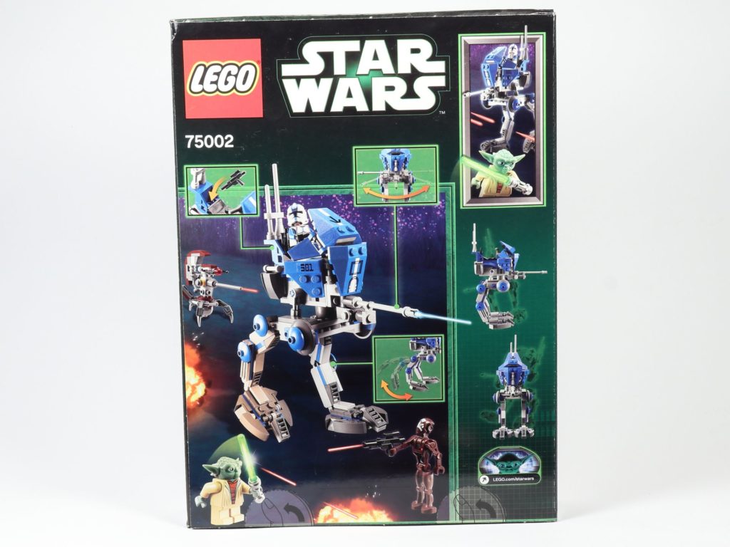 LEGO® Star Wars™ 75002 AT-RT™ - Packung, Rückseite | ©2019 Brickzeit