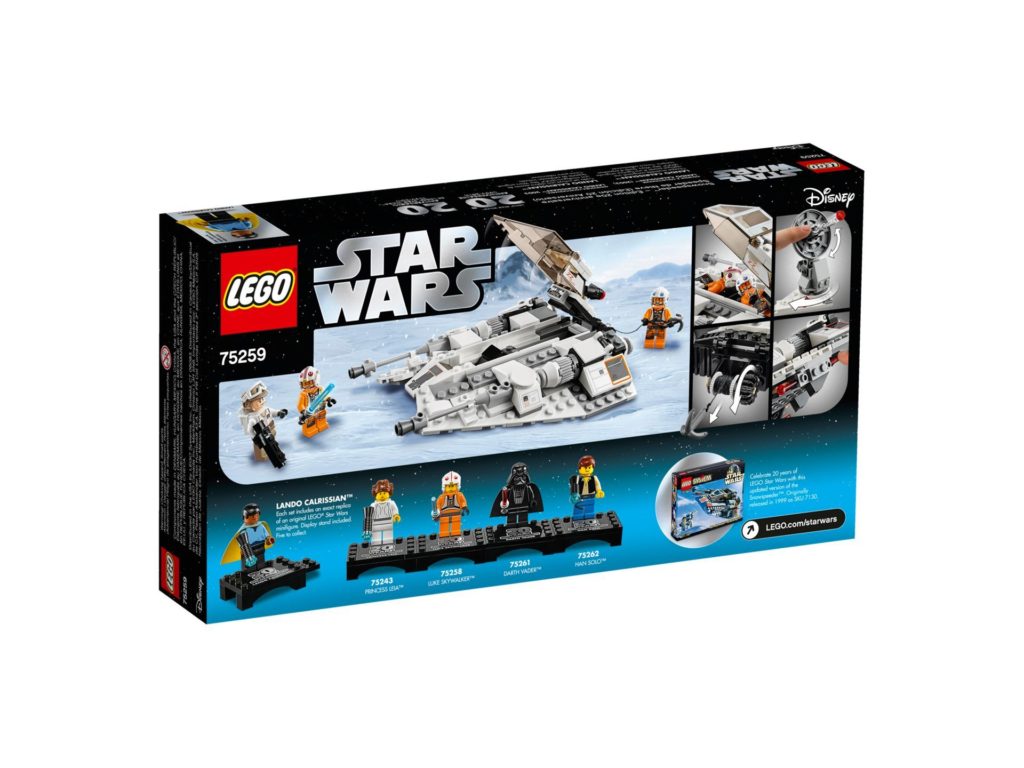 LEGO® 75259 Snowspeeder™ - 20 Jahre LEGO Star Wars - Packung Rückseite | ©LEGO Gruppe