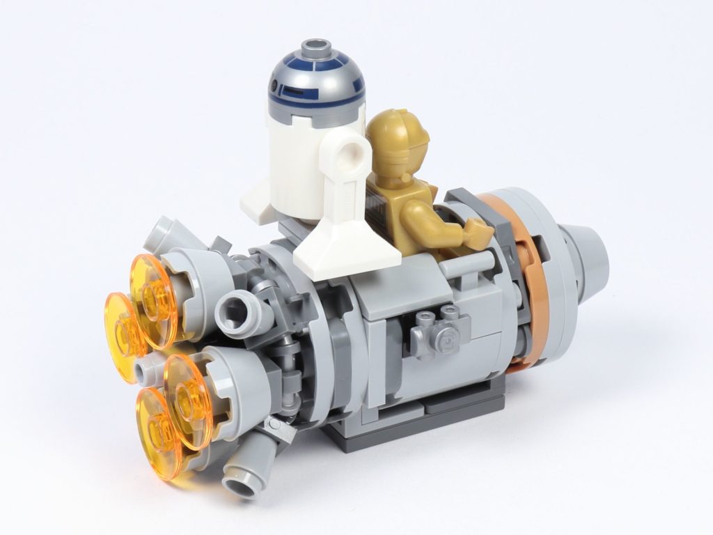 LEGO® Star Wars™ 75228 - Aufbau Escape Pod, mit Minifiguren, hinten rechts | ©2019 Brickzeit