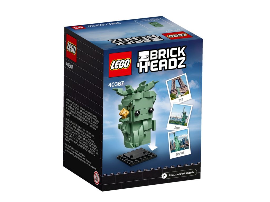 LEGO® Brickheadz 40367 Lady Liberty - Packung Rückseite | ©LEGO Gruppe