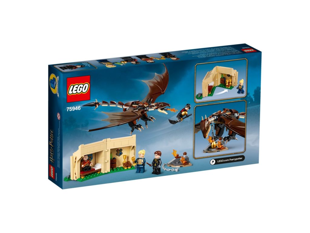 LEGO® Harry Potter™ 75946 Ungarischer Hornschwanz aus Trimagischem Turnier - Packung, Rückseite | ©LEGO Gruppe