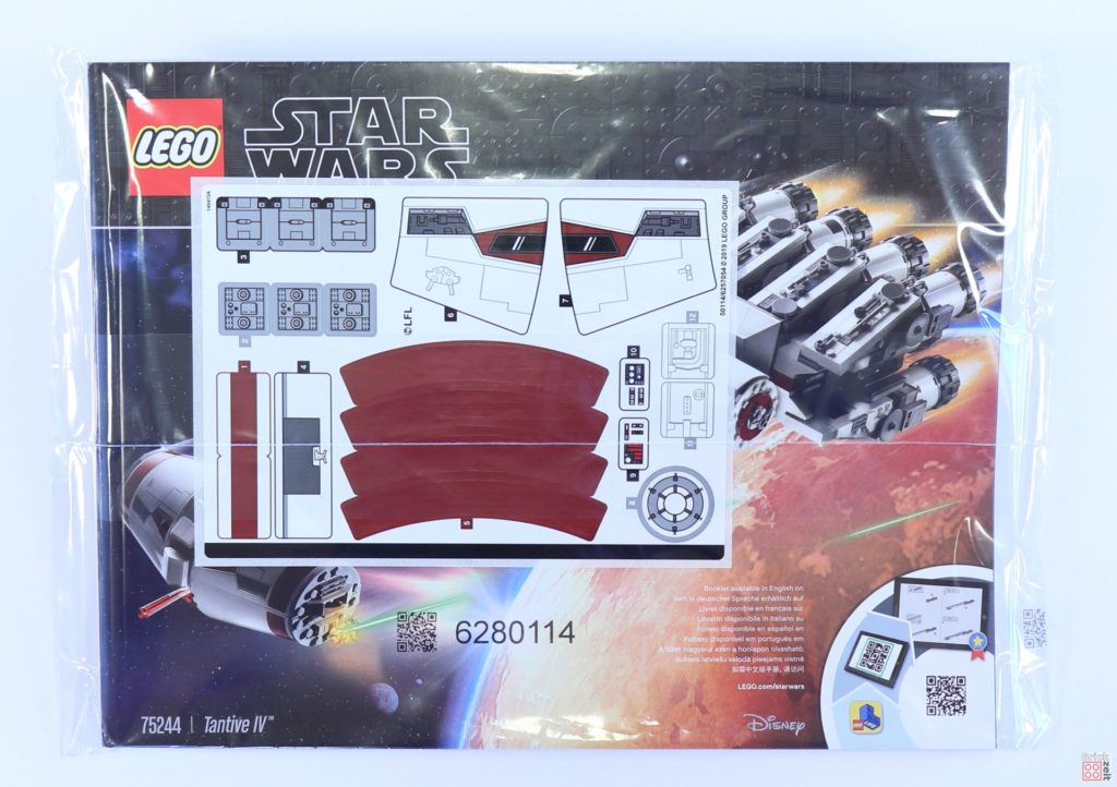 LEGO® Star Wars™ 75244 - Anleitung und Stickerbogen verpackt | ©2019 Brickzeit