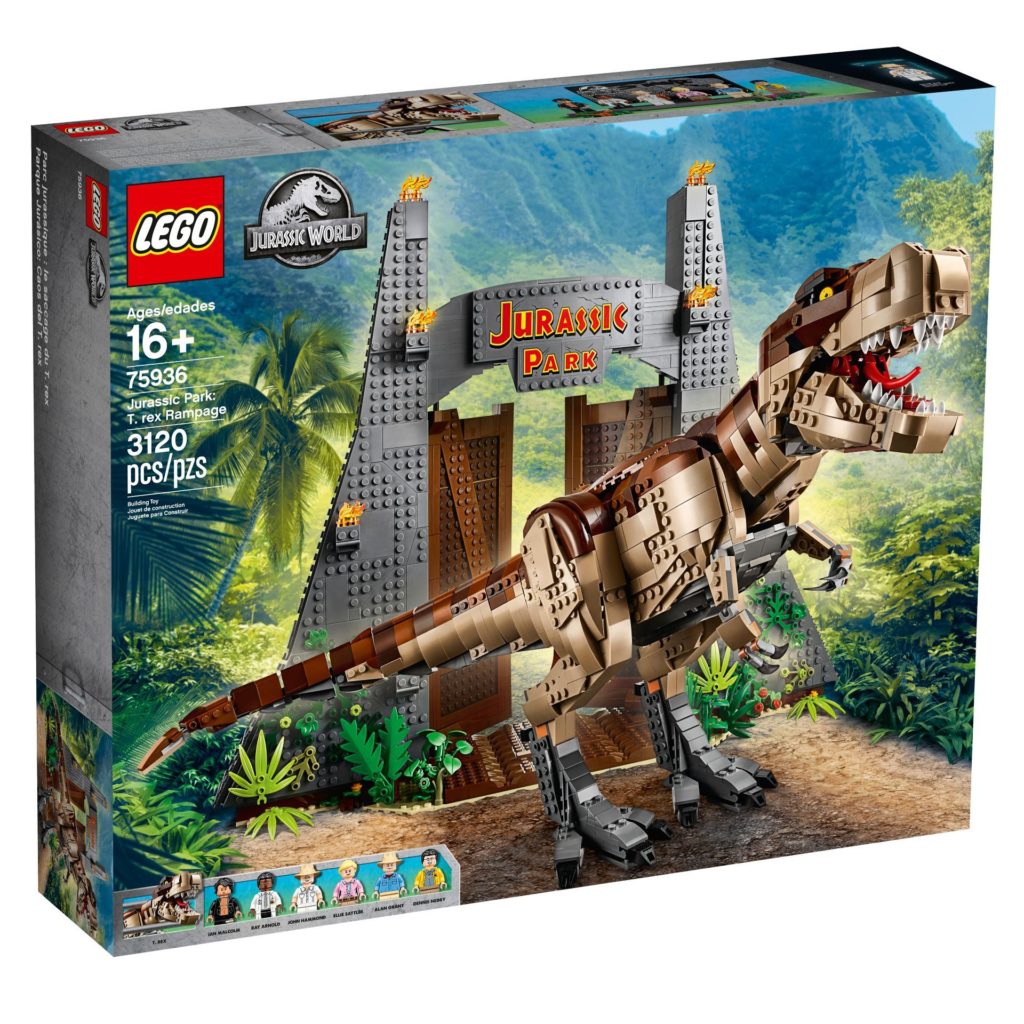 LEGO® 75936 Jurassic Park T.Rexs Verwüstung - Packung, Vorderseite | ©LEGO Gruppe