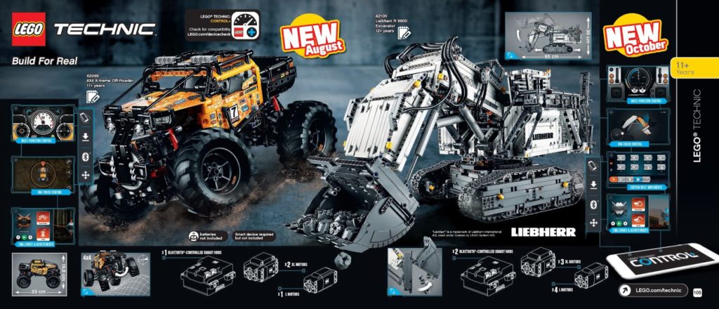 LEGO Katalog 2. Halbjahr 2019 - LEGO Technic 4x4 Off-Roader und Liebherr 9800 | ©LEGO Gruppe