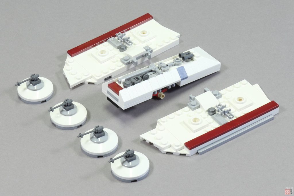 LEGO 75244 - Bauabschnitt 6, Einzelmodule für Raumschiffabdeckung in der Mitte | ©2019 Brickzeit