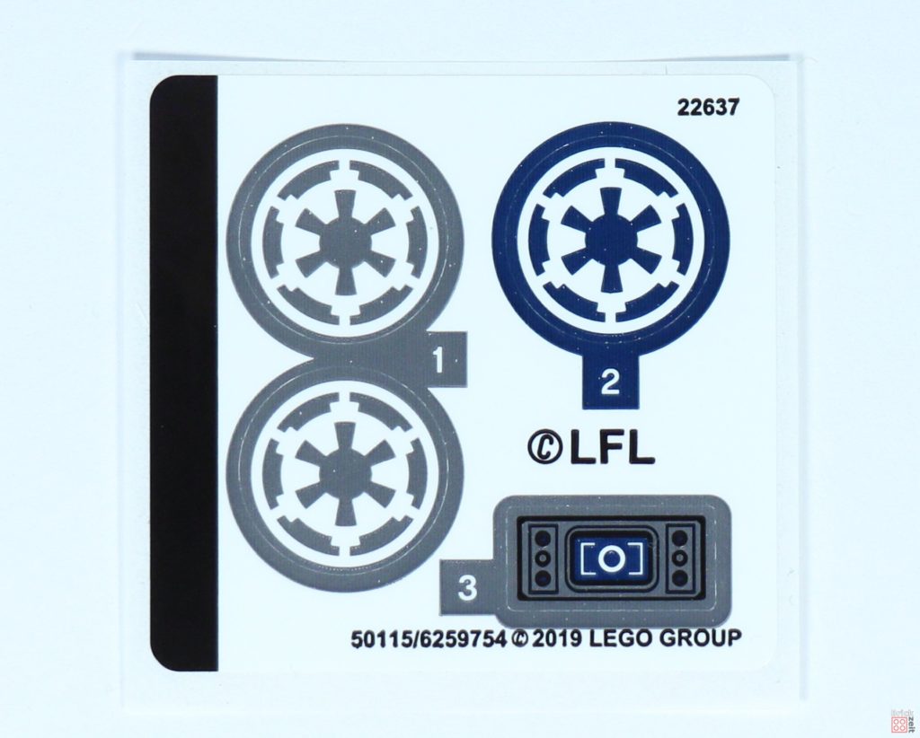 LEGO® Star Wars™ 75262 - Stickerbogen | ©2019 Brickzeit