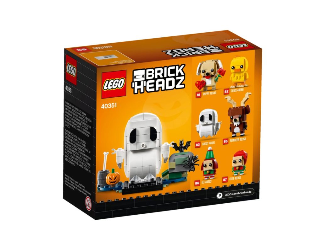 LEGO® Brickheadz 40351 Geist - Packung Rückseite | ©LEGO Gruppe
