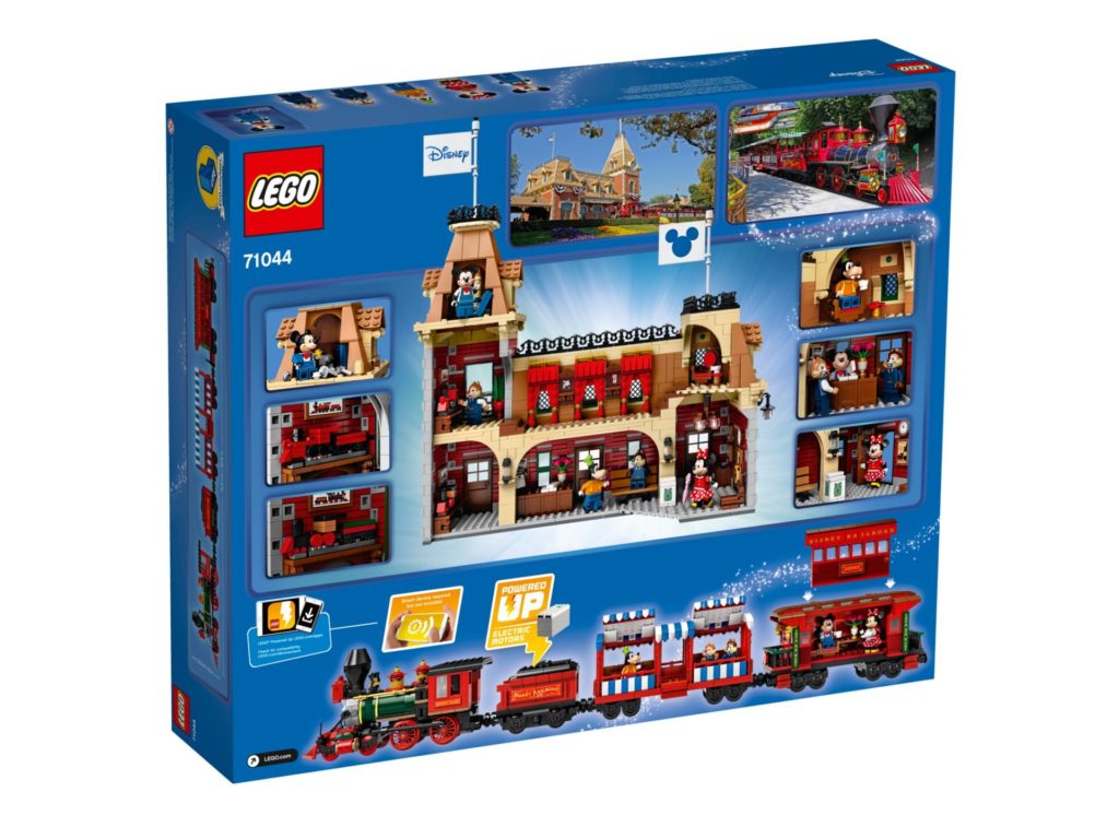LEGO 71044 Disney Zug mit Bahnhof - Packung Rückseite | ©LEGO Gruppe