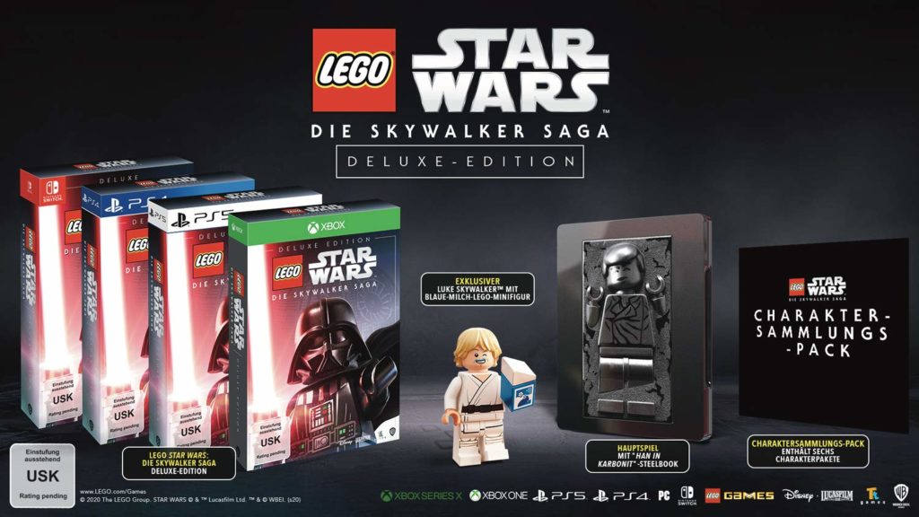 Inhalt Deluxe-Edition von LEGO Star Wars Die Skywalker Saga