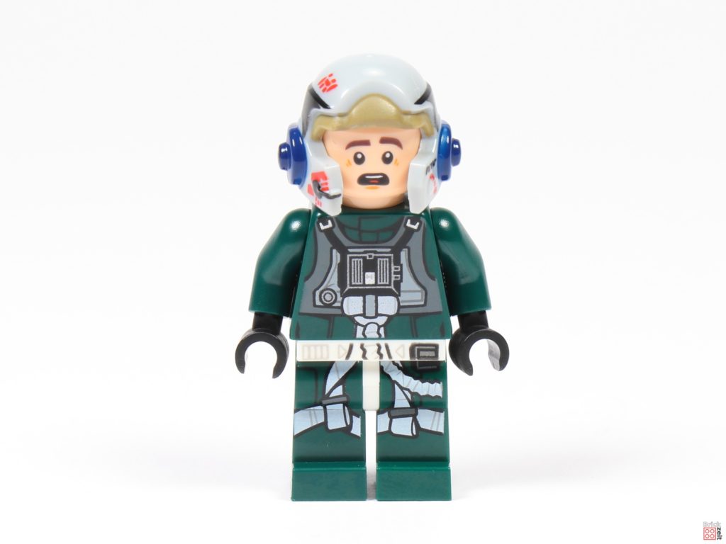 LEGO Star Wars 75275 - A-Wing Pilot, Vorderseite alternatives Gesicht | ©2020 Brickzeit