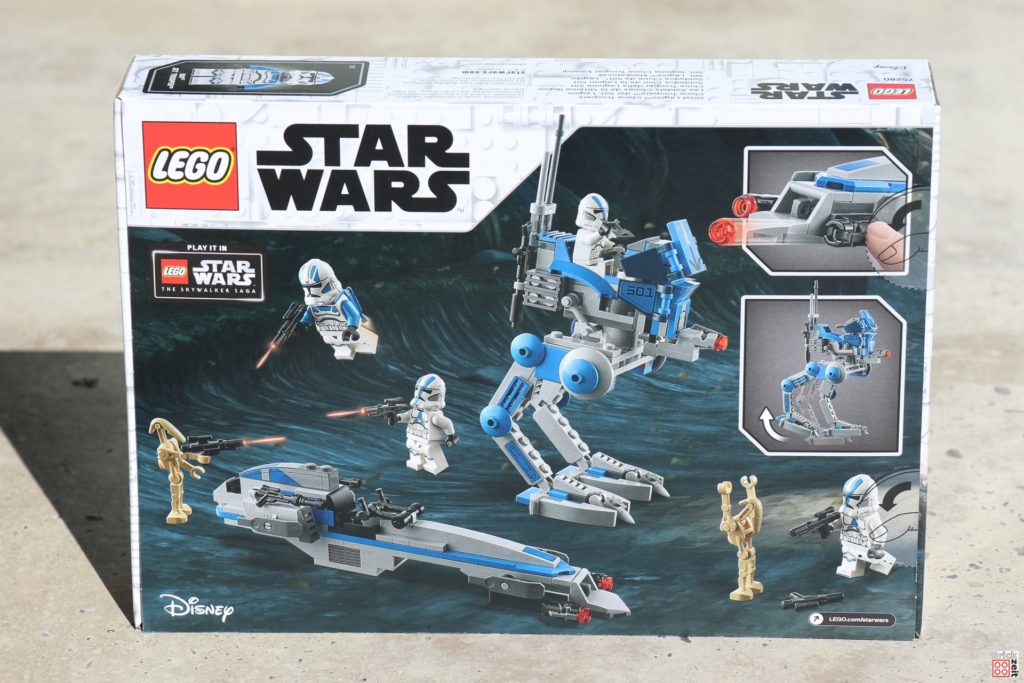 LEGO Star Wars 75280 501st Legion Clone Troopers - Packung, Rückseite | ©2020 Brickzeit