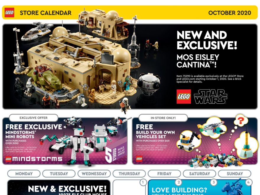 LEGO Store Kalender USA 10.2020 - Titelbild | ©LEGO Gruppe