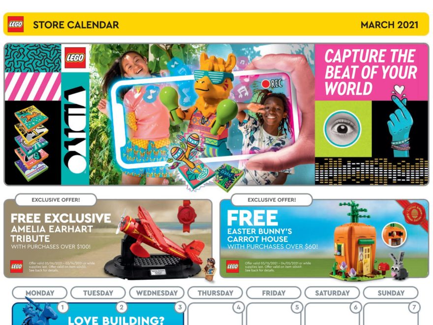 LEGO Store Kalender März 2021 in USA