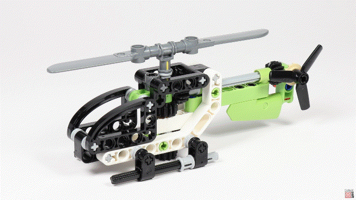 LEGO Technic 30465 Helikopter GIF | ©Brickzeit