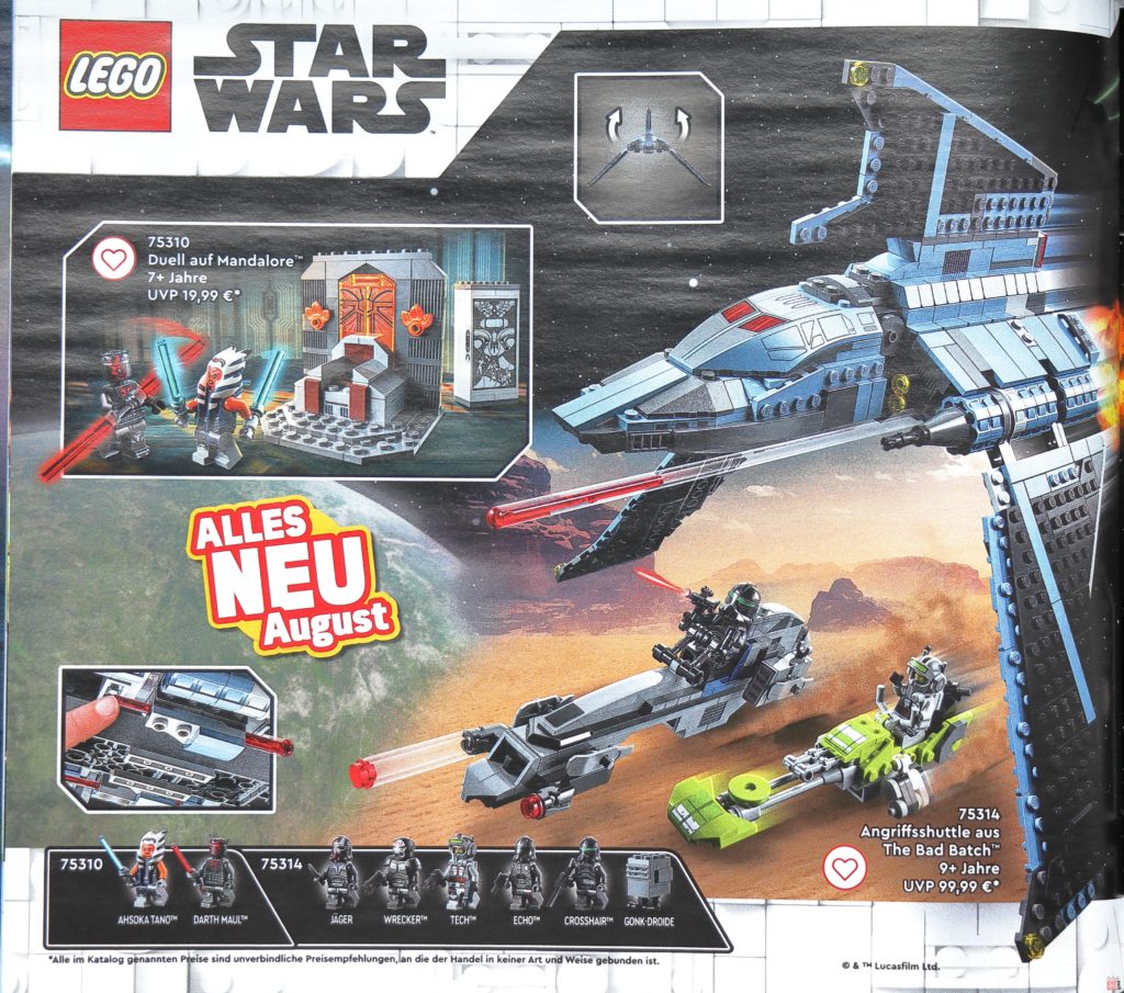 LEGO Star Wars im LEGO Katalog 2. Halbjahr 2021
