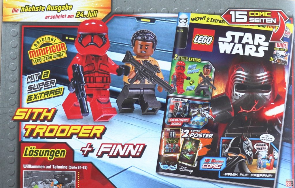 Heftvorschau LEGO Star Wars Magazin Nr. 74 mit Sith-Trooper und Finn | ©Brickzeit