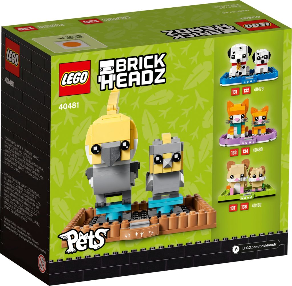 LEGO Brickheadz 40481 Nymphensittich | ©LEGO Gruppe