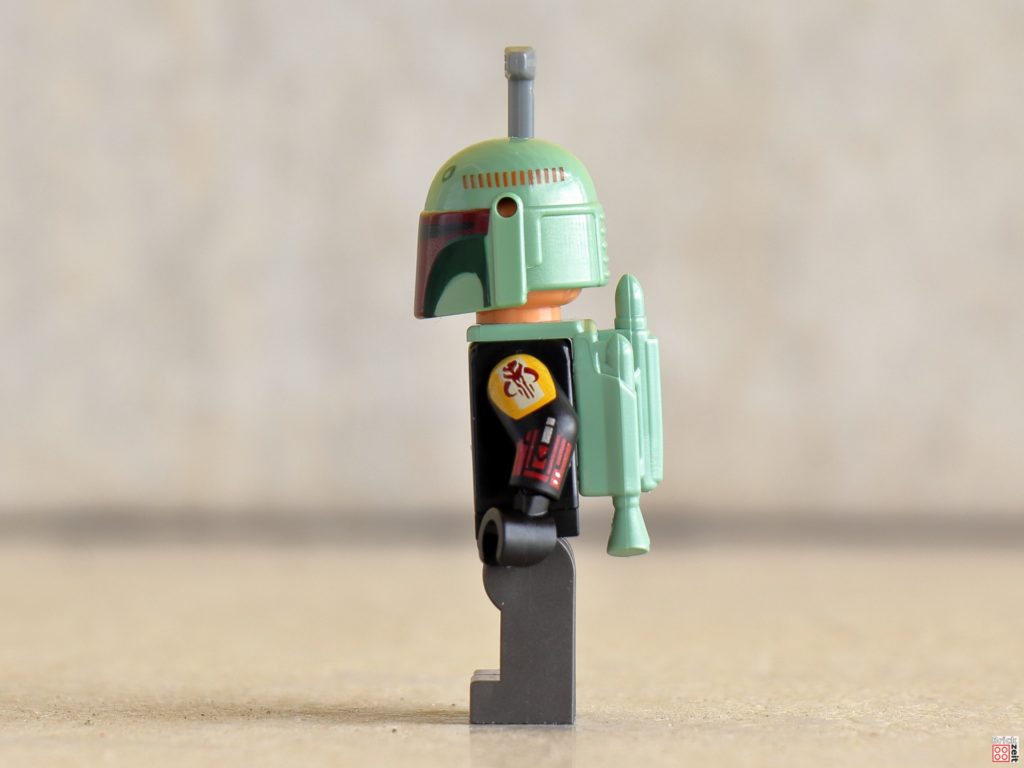 LEGO Boba Fett in ausgebesserter Rüstung, linke Seite | Brickzeit