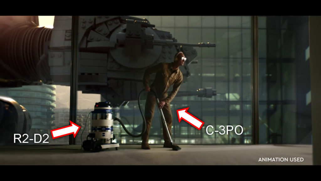 R2-D2 und C-3PO räumen auf