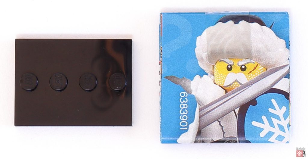 Präsentationsplatte und gefalteter Beipackzettel für LEGO Minifiguren Serie 22 | ©Brickzeit