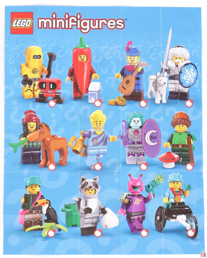 Beipackzettel Vorderseite - LEGO 71032 Minifiguren Serie 22 | ©Brickzeit