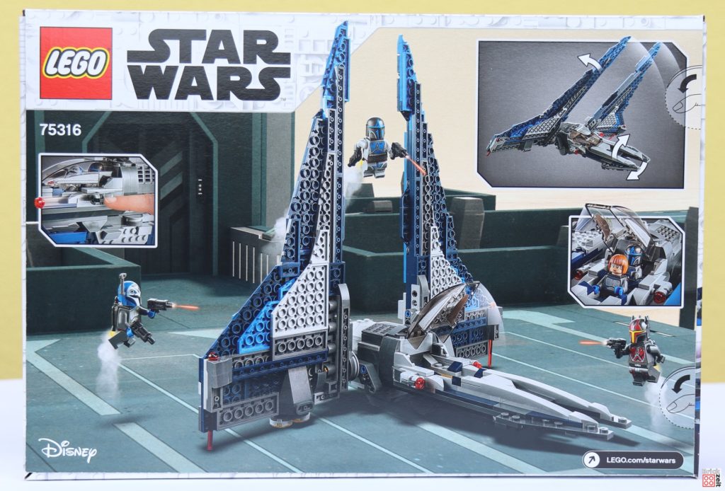 Packungsrückseite des LEGO Star Wars 75316 Mandalorian Starfighters | ©Brickzeit