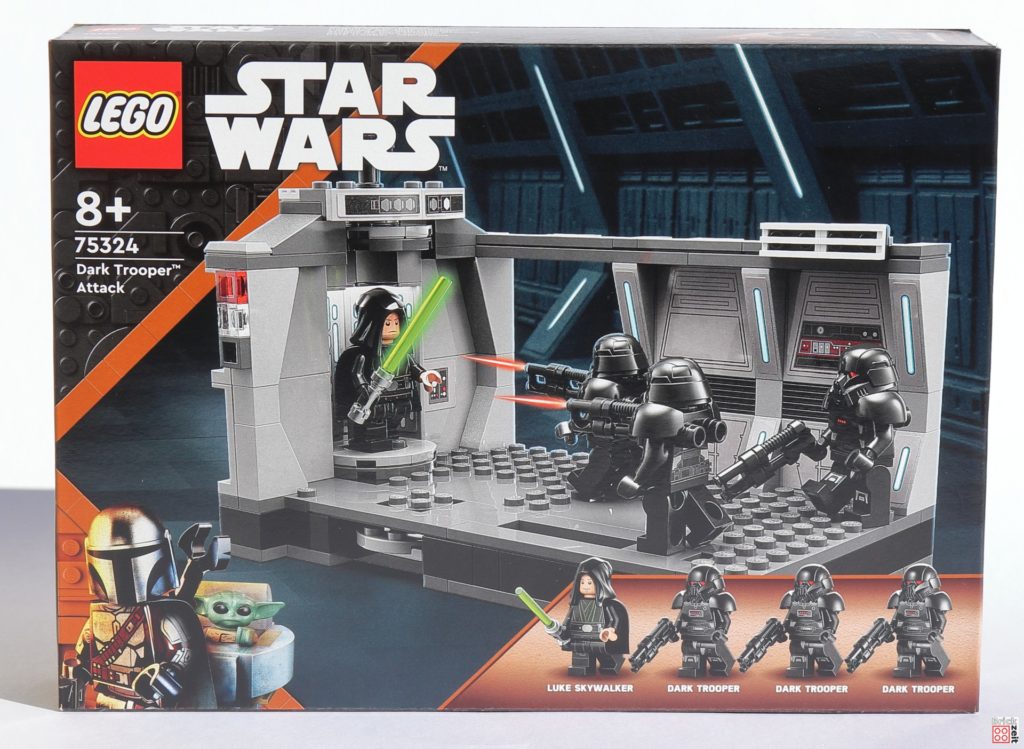 Packungsvorderseite von LEGO Star Wars 75324 Angriff der Dark Trooper | ©Brickzeit